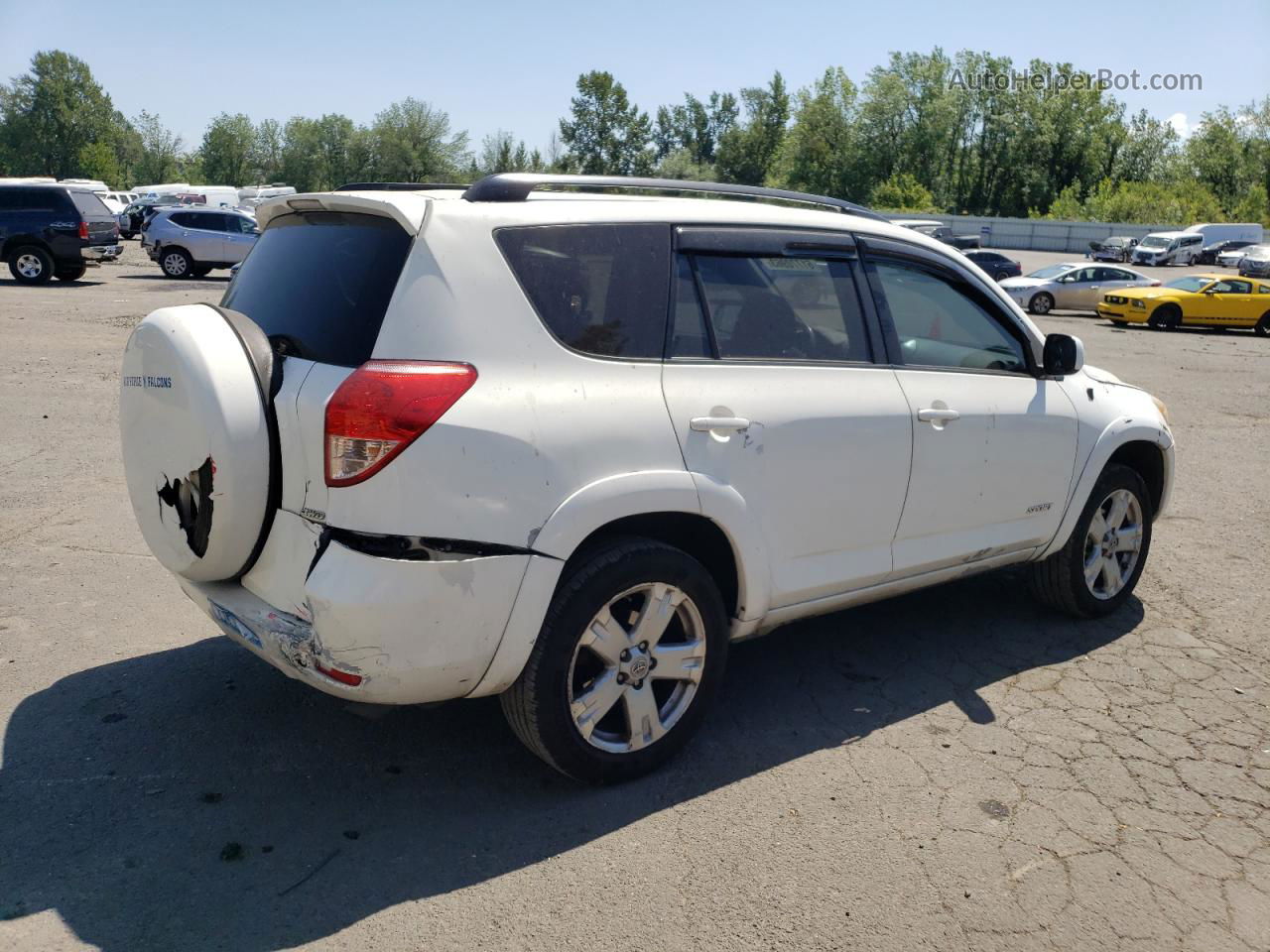 2007 Toyota Rav4 Sport White vin: JTMBK32V775021910