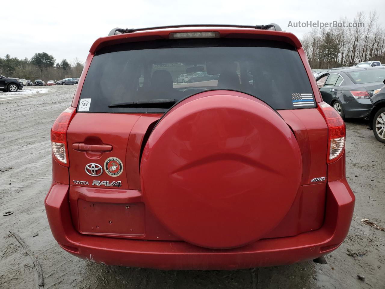 2007 Toyota Rav4 Sport Red vin: JTMBK32V975014019