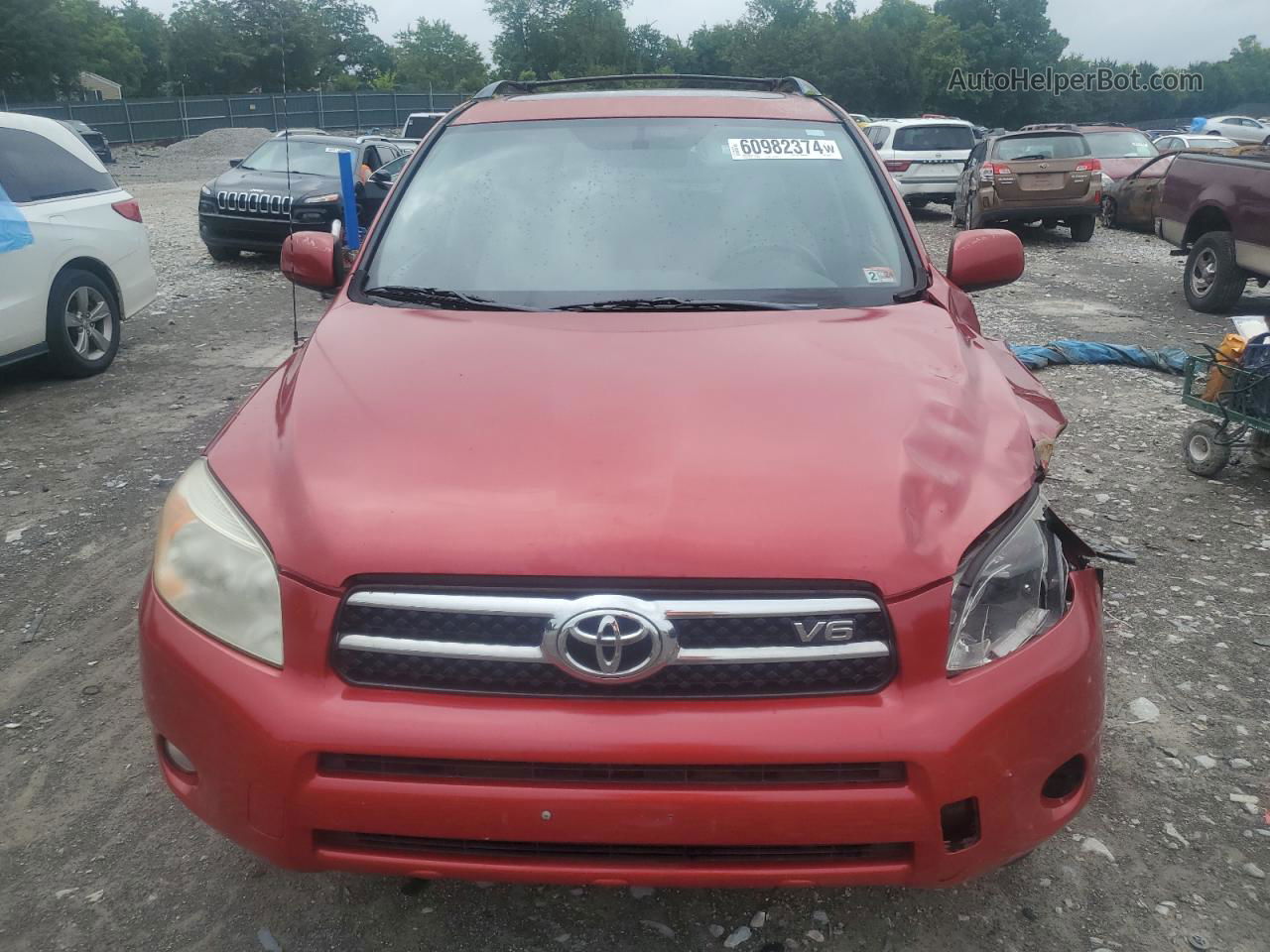 2007 Toyota Rav4 Limited Красный vin: JTMBK34V875017250