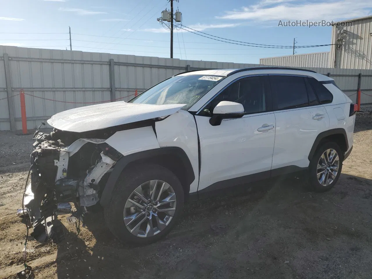 2019 Toyota Rav4 Xle Premium White vin: JTMC1RFV2KD510671