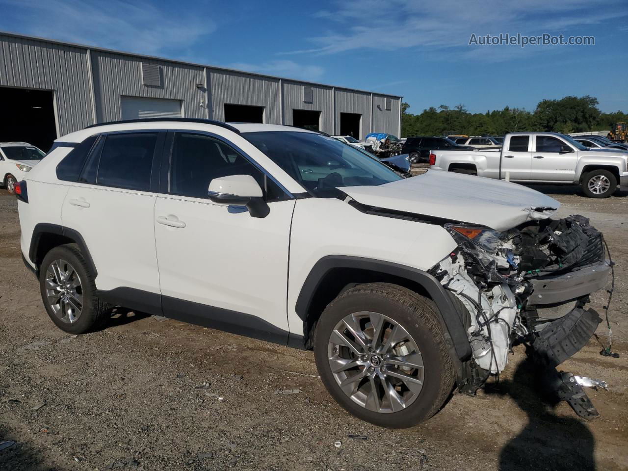 2019 Toyota Rav4 Xle Premium White vin: JTMC1RFV2KD510671