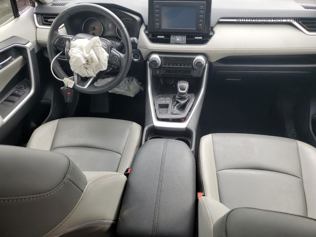 2019 Toyota Rav4 Xle Premium White vin: JTMC1RFV7KD507040