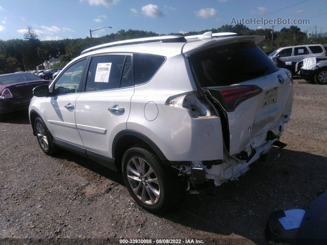 2016 Toyota Rav4 Limited White vin: JTMDFREV0GJ052080