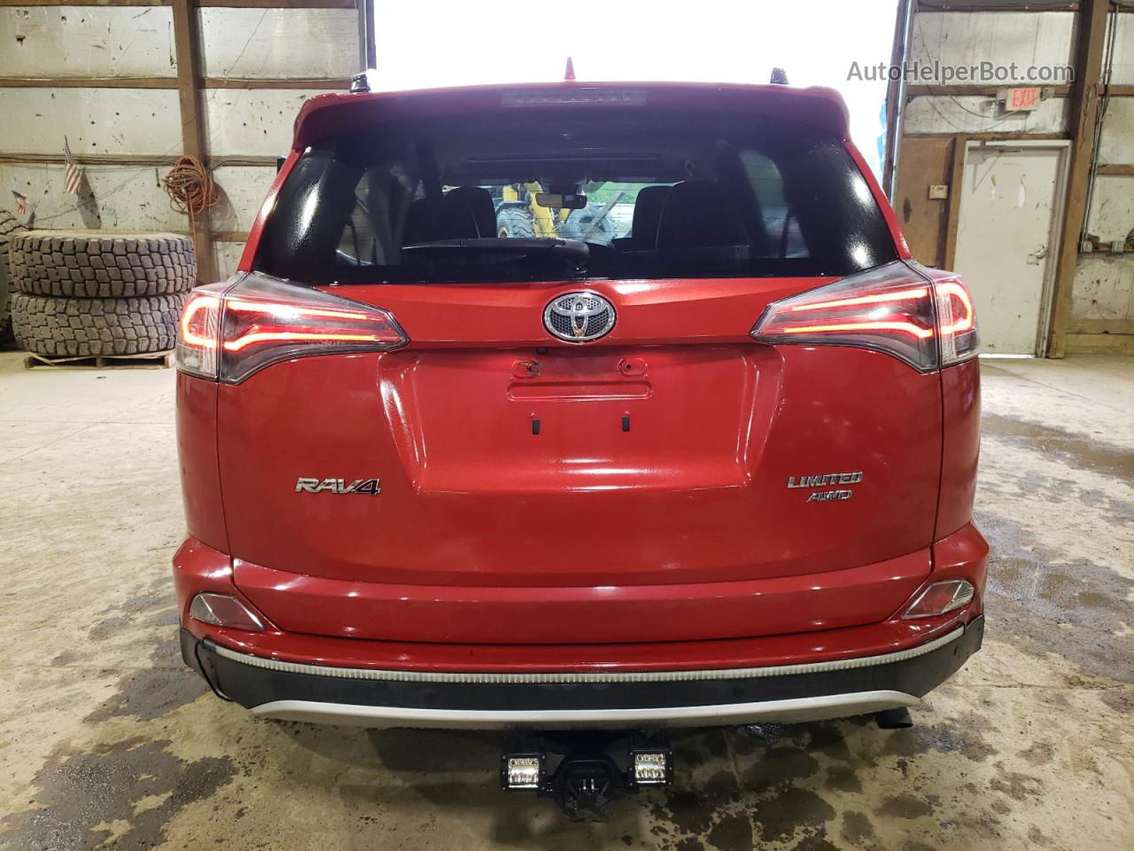 2016 Toyota Rav4 Limited Red vin: JTMDFREV2GJ067311