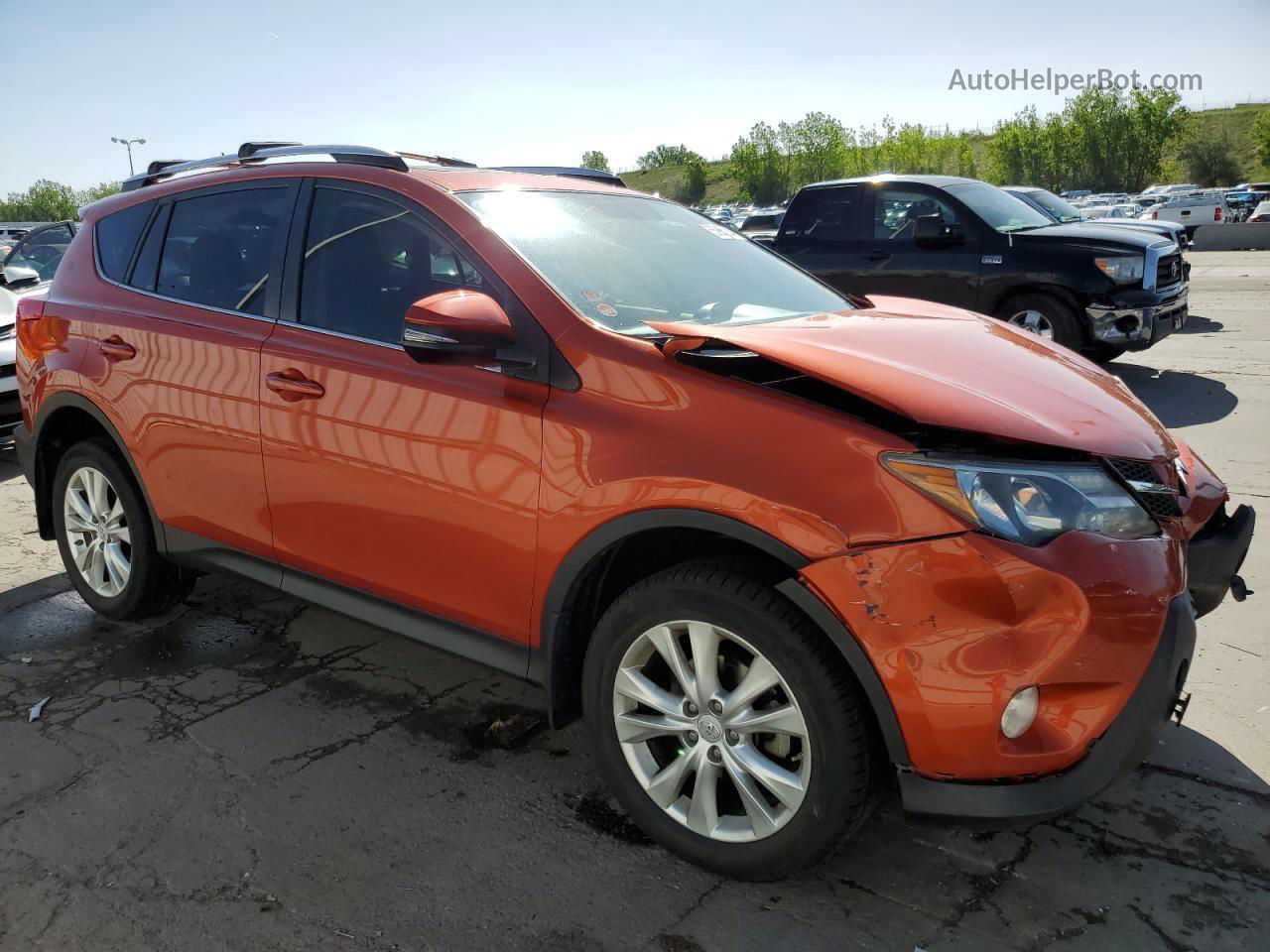 2015 Toyota Rav4 Limited Orange vin: JTMDFREV4FD132866