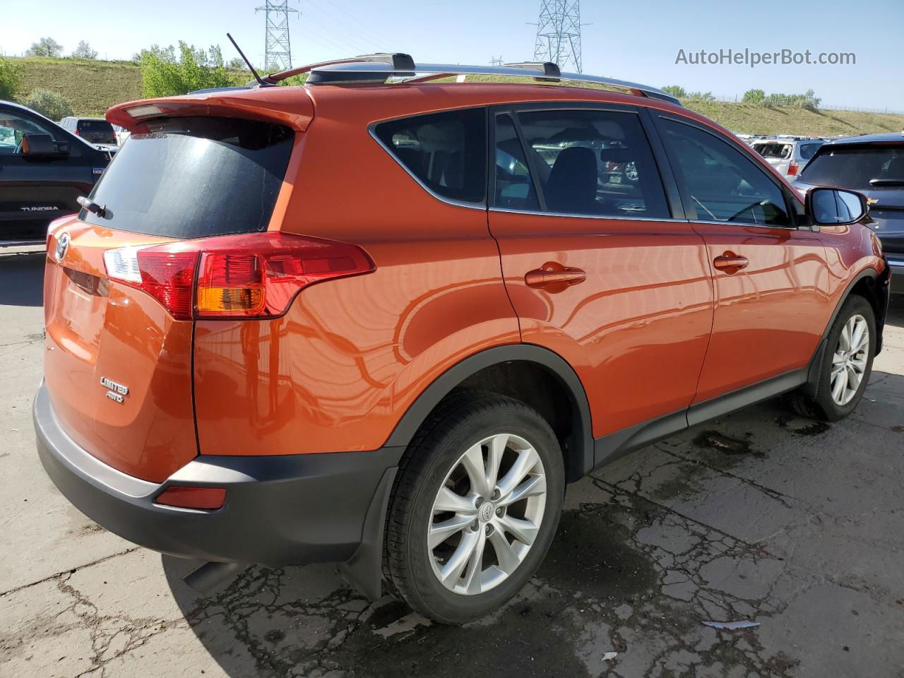 2015 Toyota Rav4 Limited Orange vin: JTMDFREV4FD132866