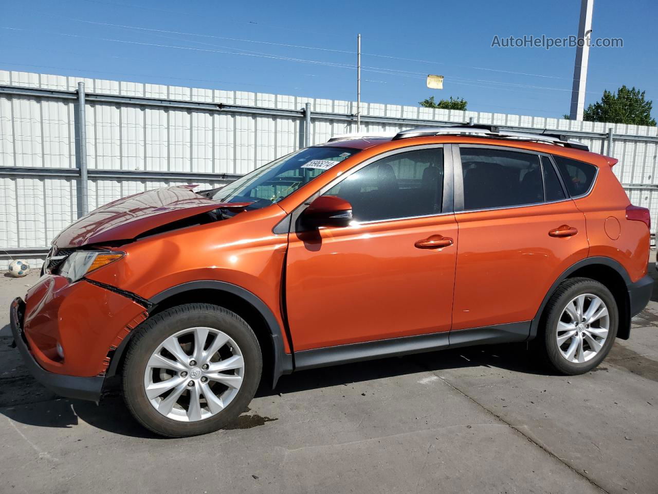 2015 Toyota Rav4 Limited Оранжевый vin: JTMDFREV4FD132866