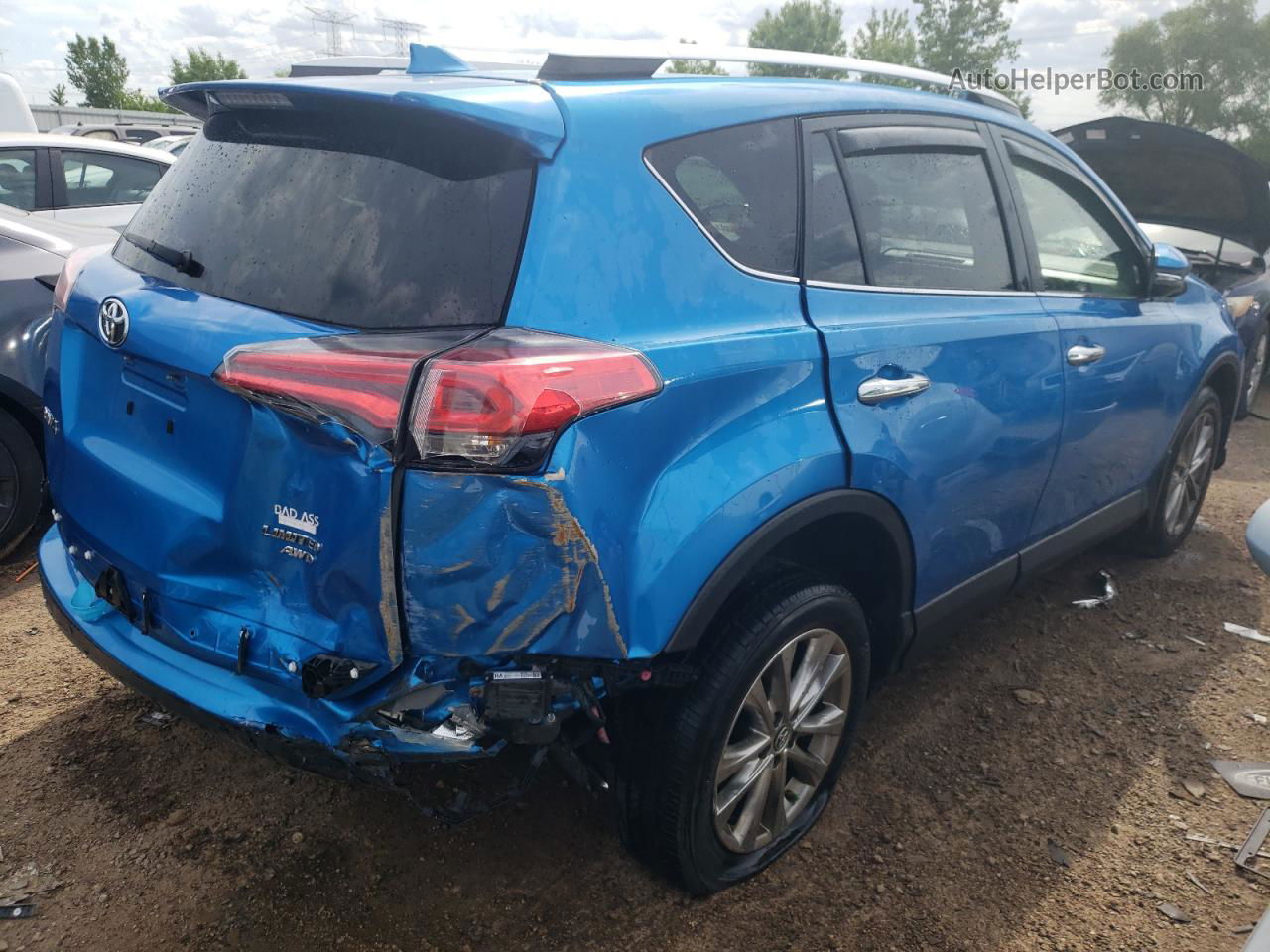 2016 Toyota Rav4 Limited Blue vin: JTMDFREV5GD188218