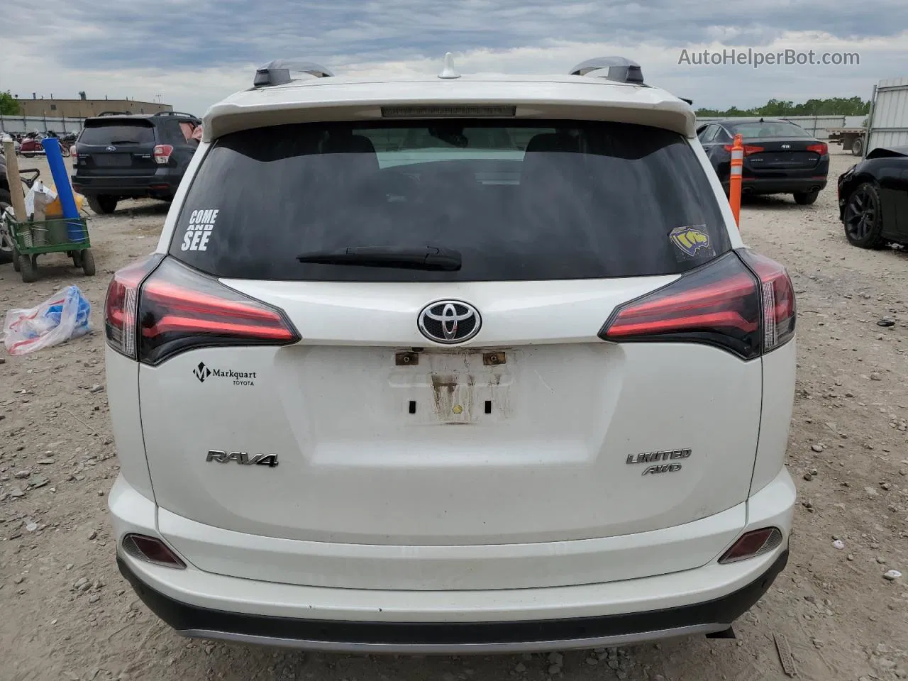 2017 Toyota Rav4 Limited Белый vin: JTMDFREV5HJ158302