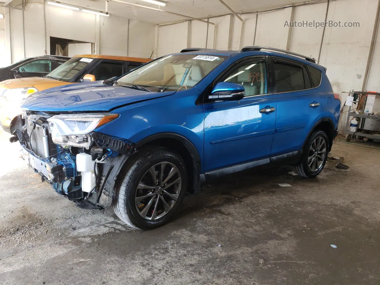 2018 Toyota Rav4 Limited Blue vin: JTMDFREV5JJ234607