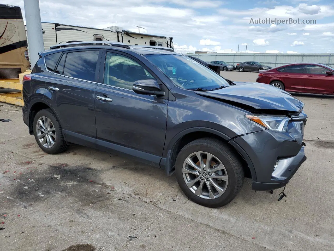 2016 Toyota Rav4 Limited Gray vin: JTMDFREV6GD184985