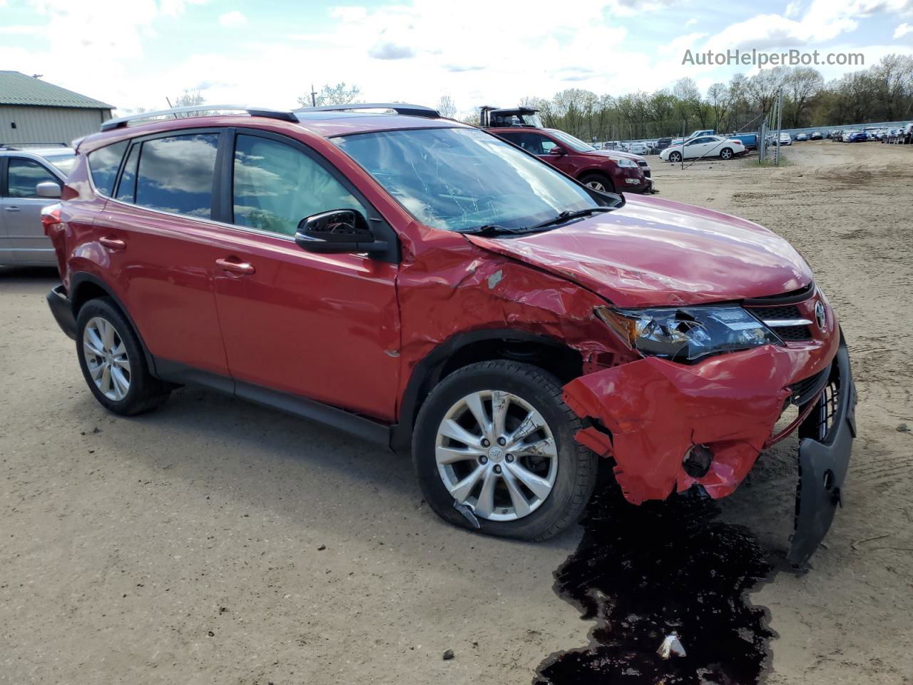 2015 Toyota Rav4 Limited Red vin: JTMDFREV7FD142033