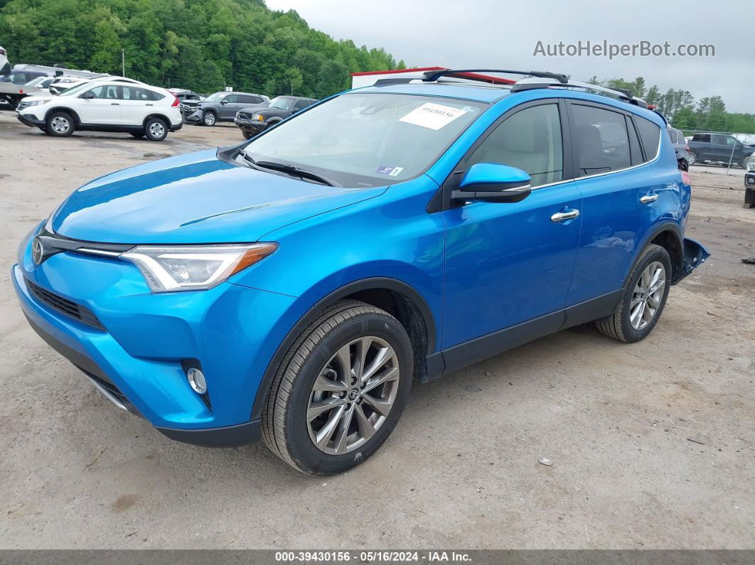 2017 Toyota Rav4 Limited Blue vin: JTMDFREV8HD215980