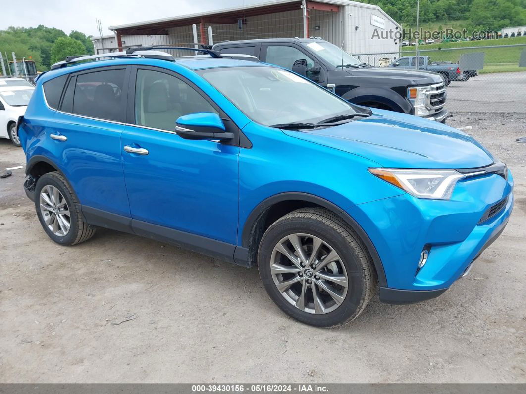 2017 Toyota Rav4 Limited Blue vin: JTMDFREV8HD215980