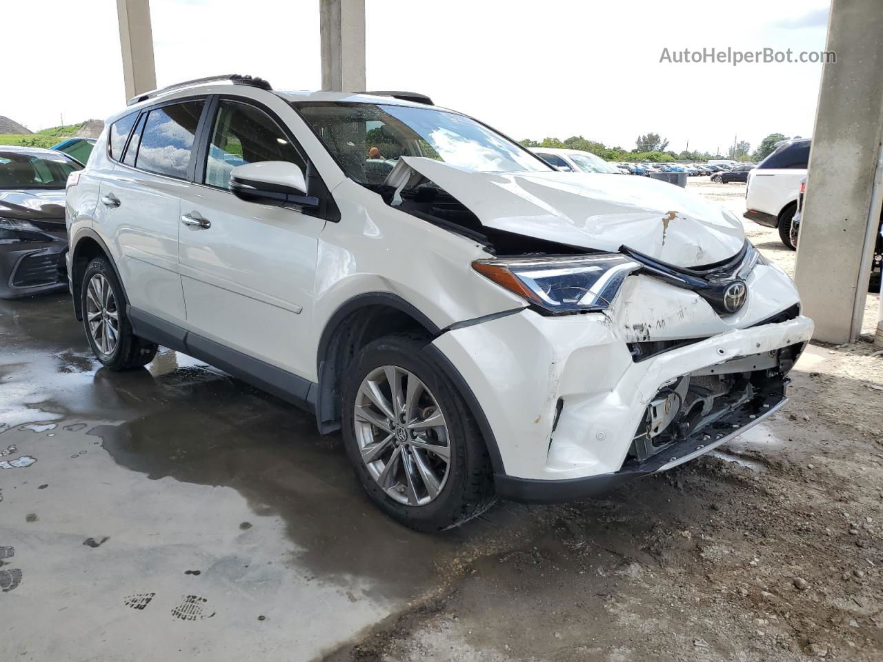 2017 Toyota Rav4 Limited White vin: JTMDFREV8HJ705840