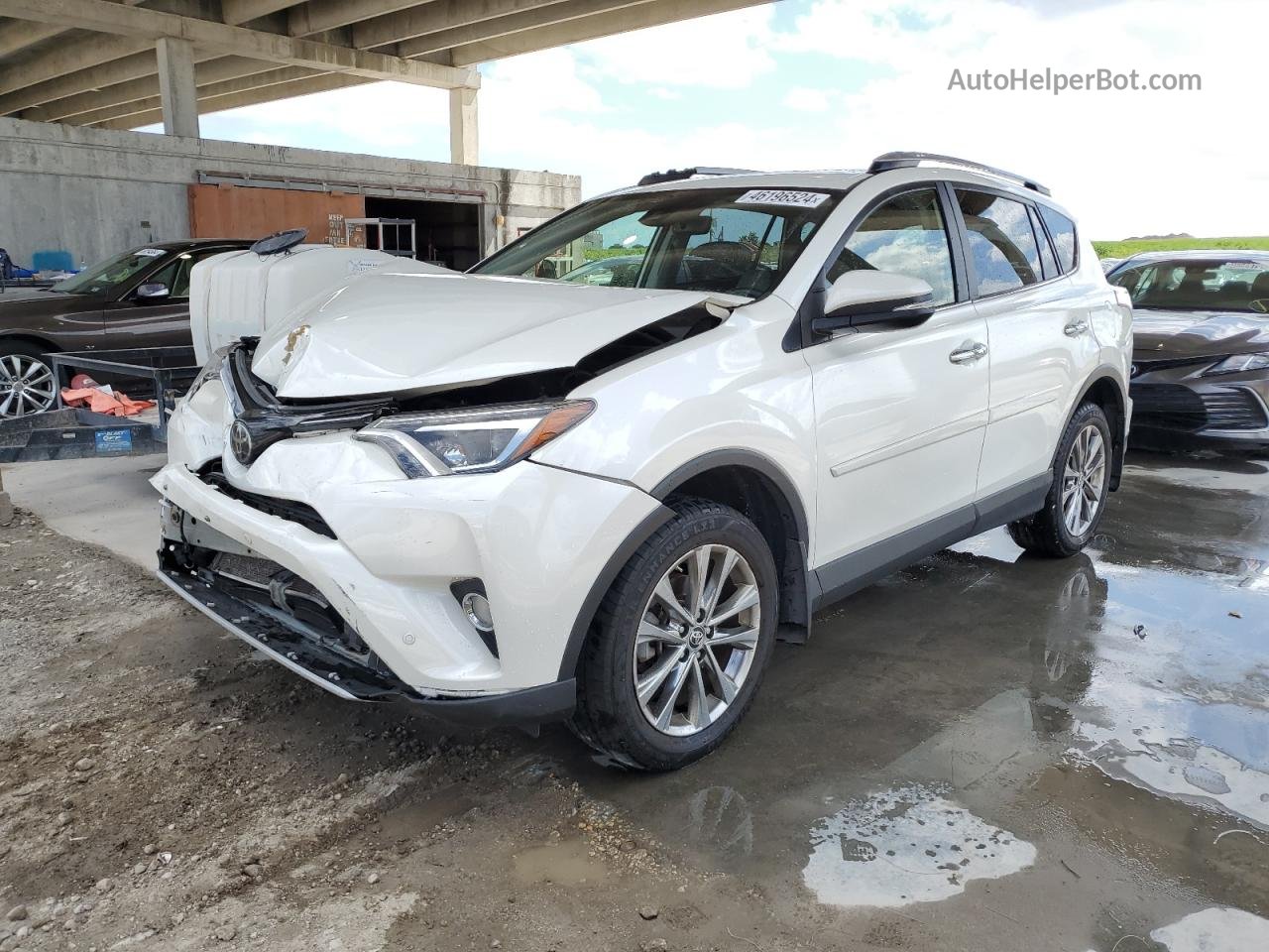 2017 Toyota Rav4 Limited White vin: JTMDFREV8HJ705840