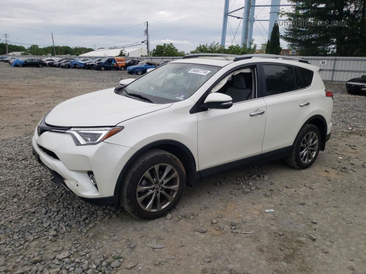 2017 Toyota Rav4 Limited White vin: JTMDFREV9HD210688