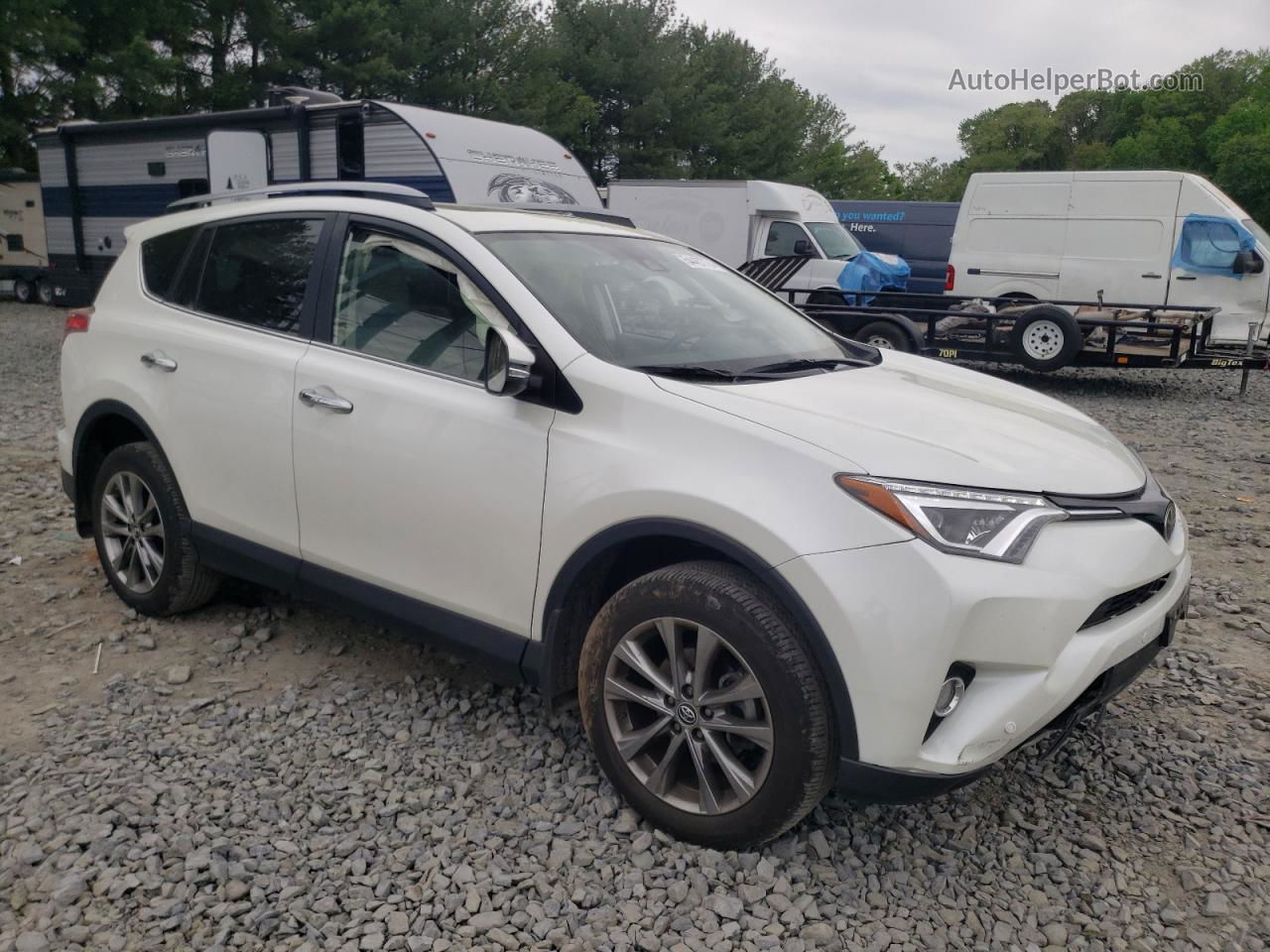 2017 Toyota Rav4 Limited White vin: JTMDFREV9HD210688