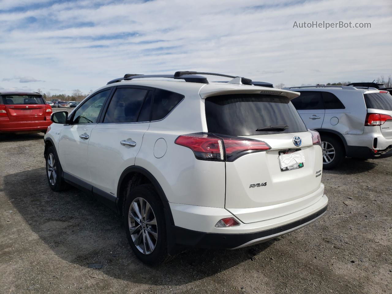 2017 Toyota Rav4 Hv Limited White vin: JTMDJREV0HD104192