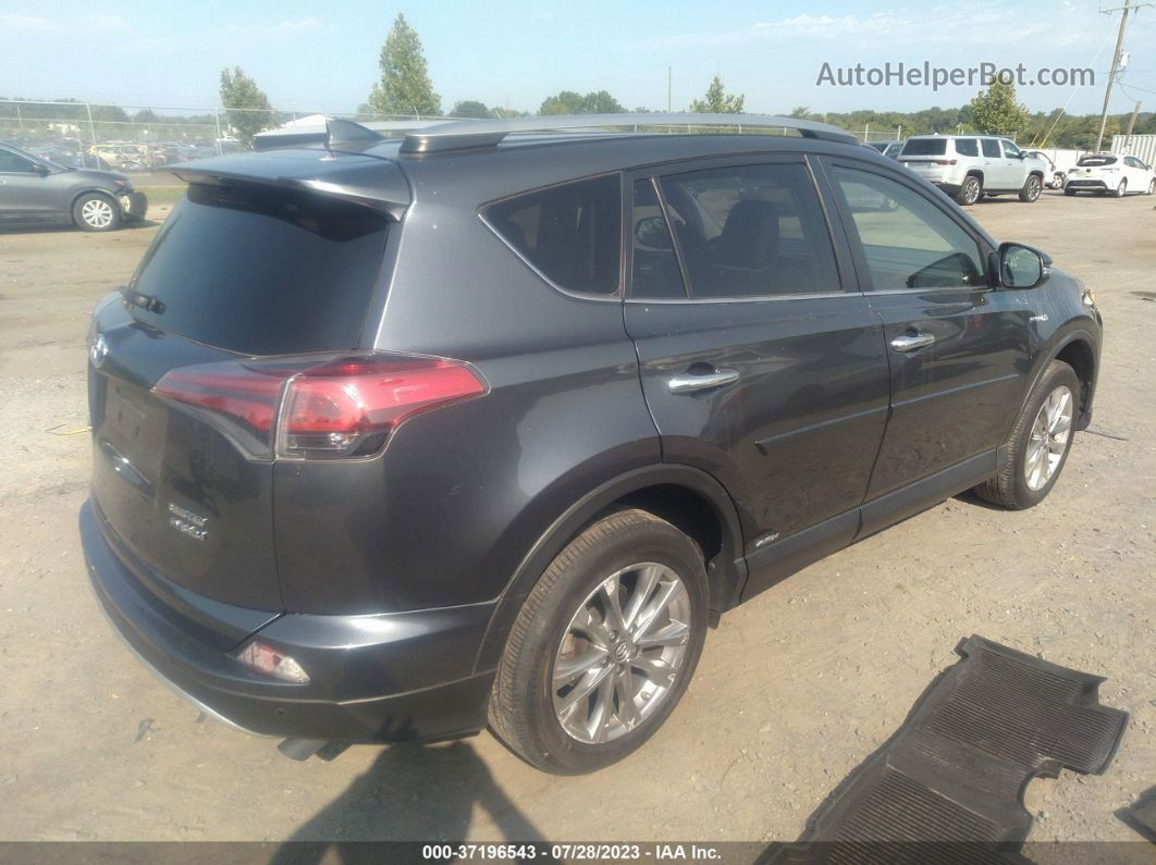 2017 Toyota Rav4 Hybrid Limited Gray vin: JTMDJREV1HD125004