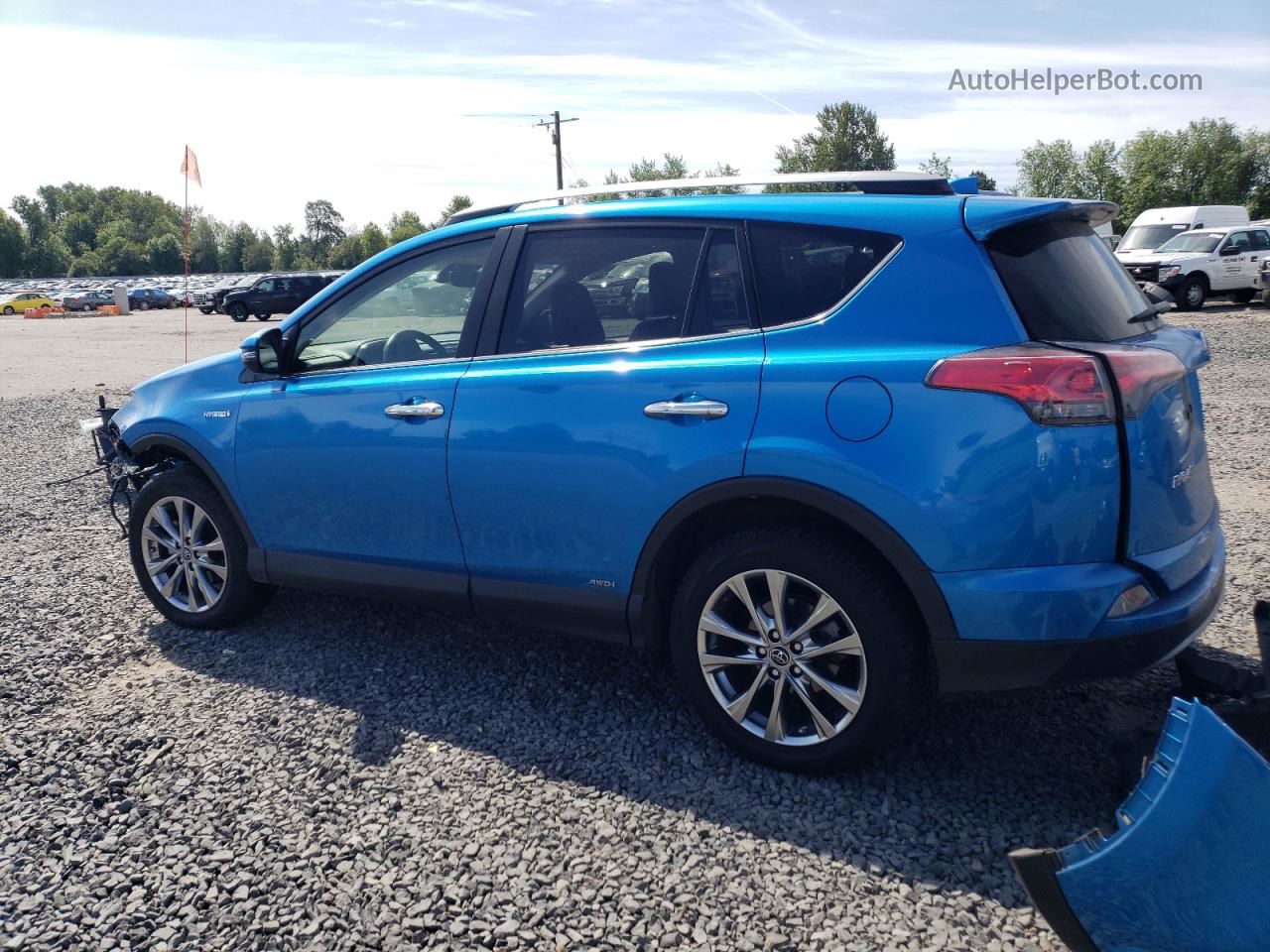 2017 Toyota Rav4 Hv Limited Blue vin: JTMDJREV3HD130981