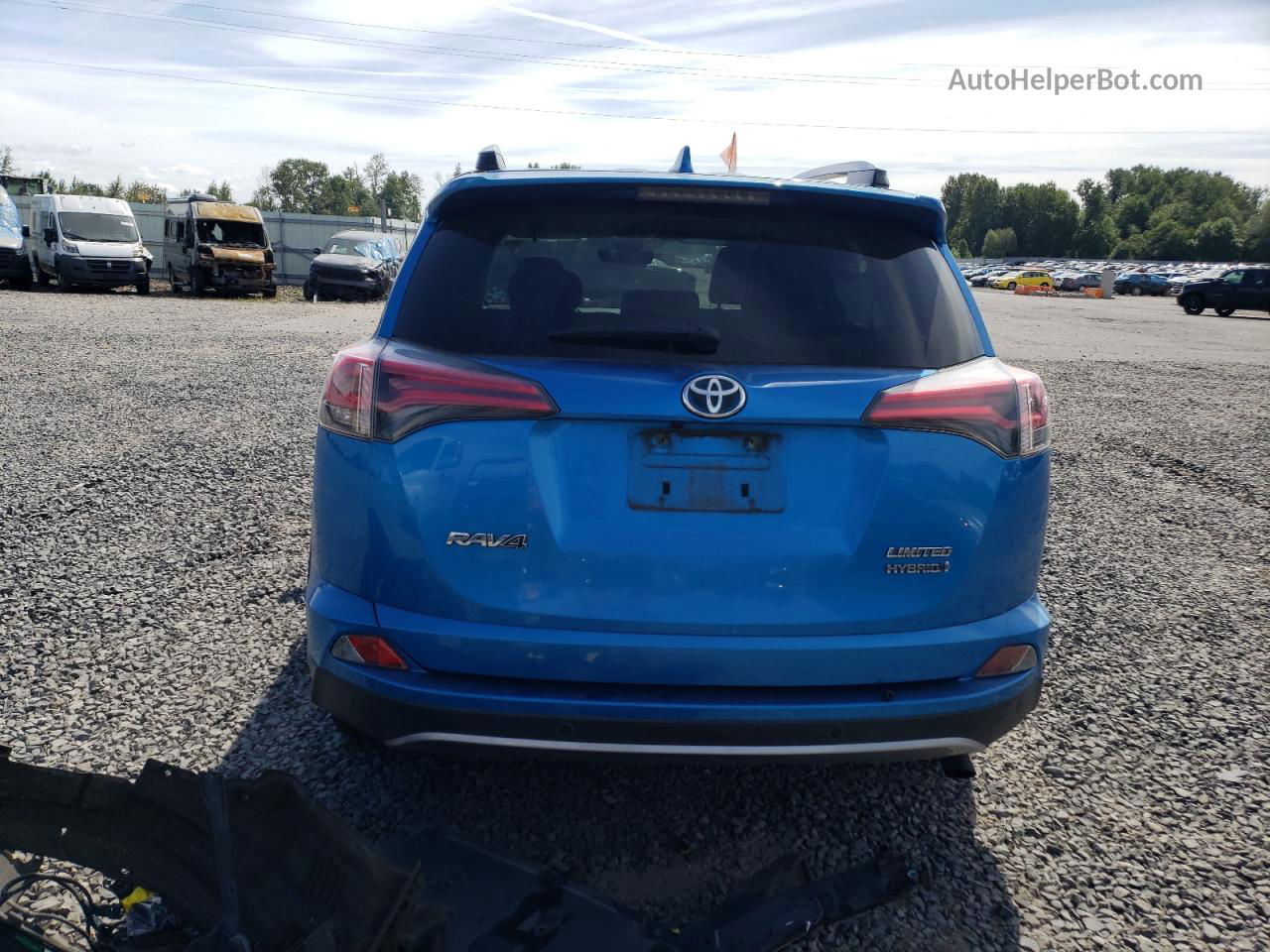 2017 Toyota Rav4 Hv Limited Blue vin: JTMDJREV3HD130981