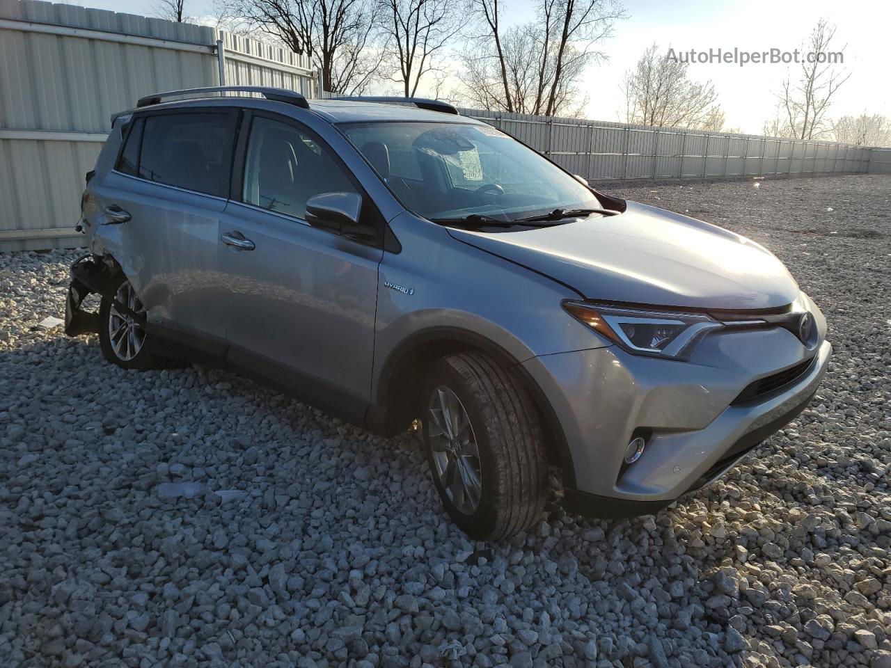 2018 Toyota Rav4 Hv Limited Gray vin: JTMDJREV3JD207533