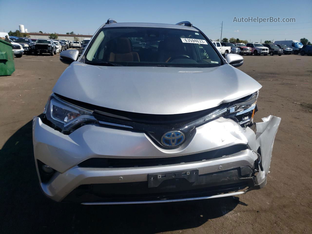 2016 Toyota Rav4 Hv Limited Silver vin: JTMDJREV4GD009181