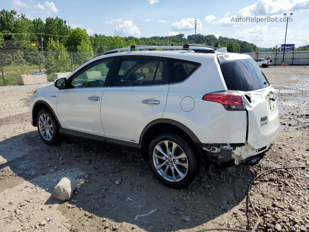 2016 Toyota Rav4 Hv Limited White vin: JTMDJREV4GD018477