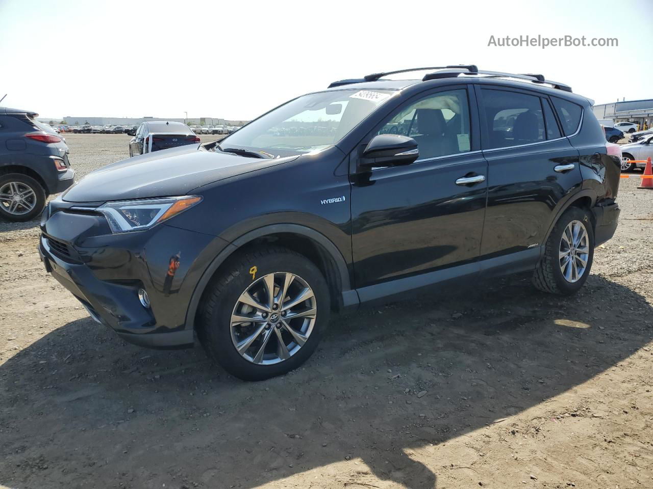 2018 Toyota Rav4 Hv Limited Black vin: JTMDJREV4JD252058