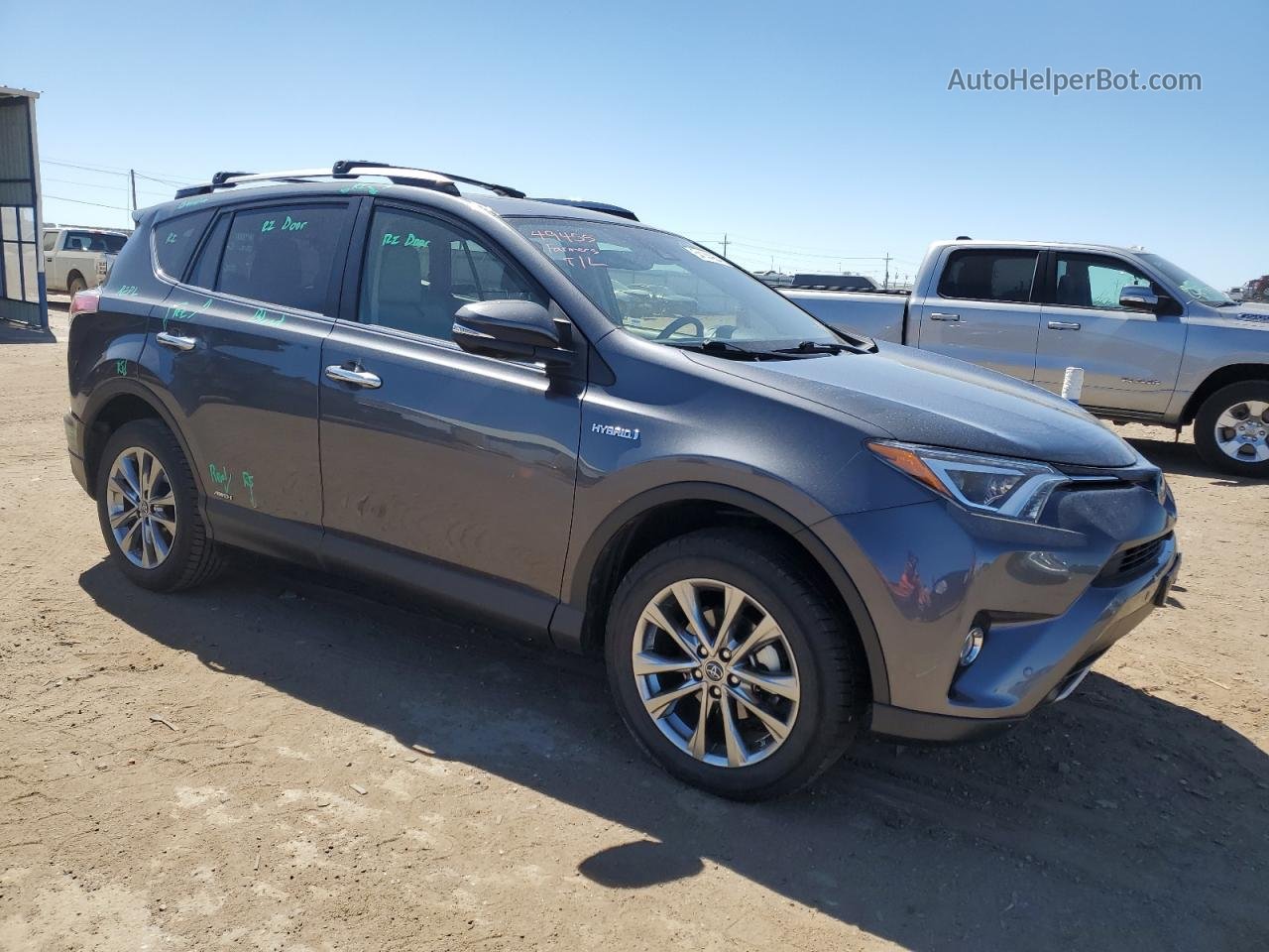 2017 Toyota Rav4 Hv Limited Gray vin: JTMDJREV5HD107430