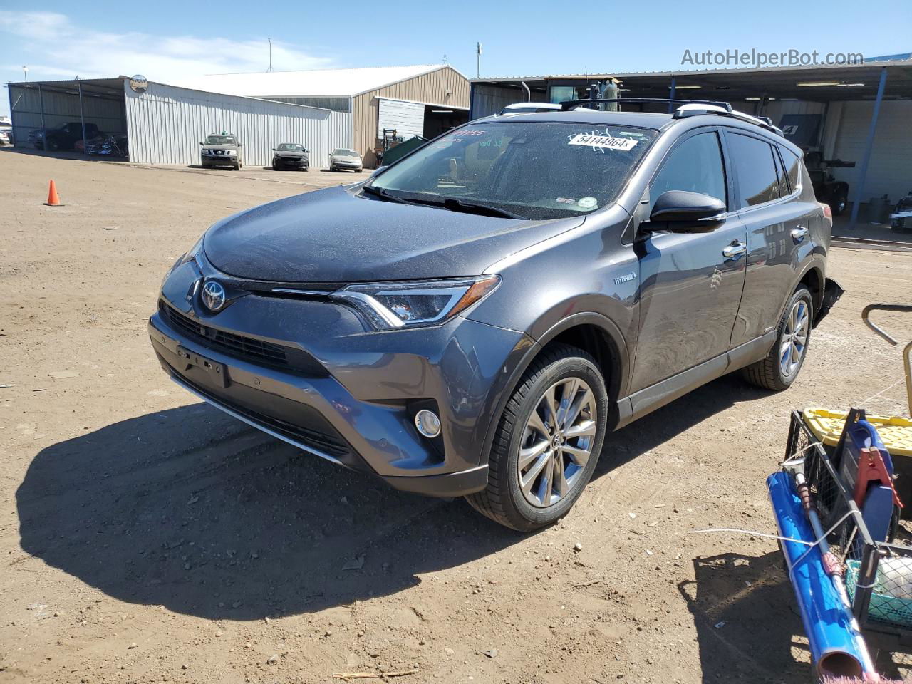 2017 Toyota Rav4 Hv Limited Gray vin: JTMDJREV5HD107430