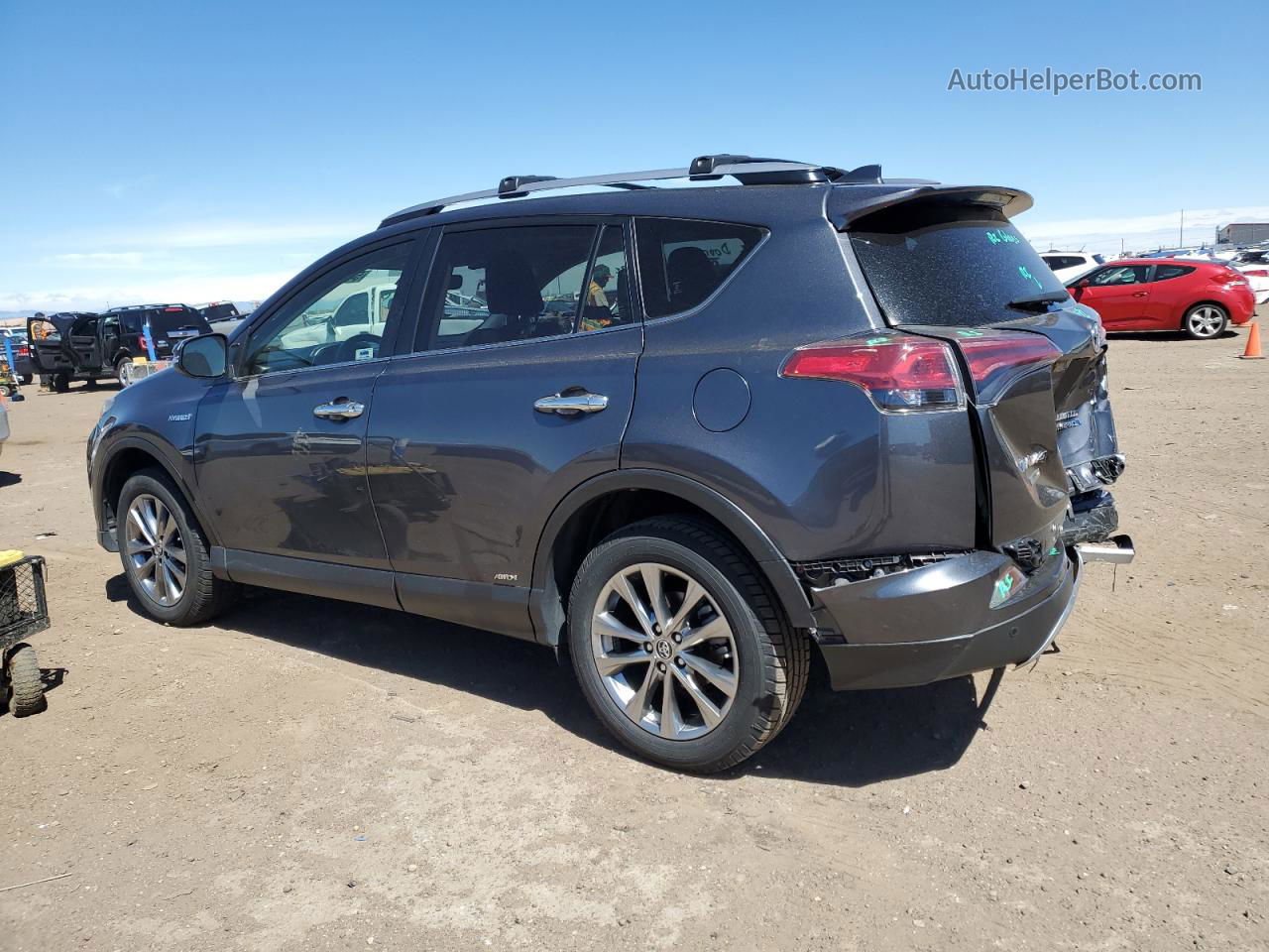 2017 Toyota Rav4 Hv Limited Gray vin: JTMDJREV5HD107430