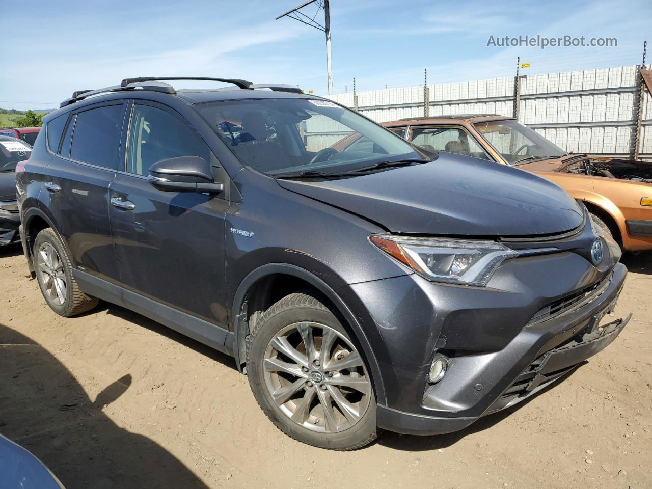 2016 Toyota Rav4 Hv Limited Charcoal vin: JTMDJREV6GD056325