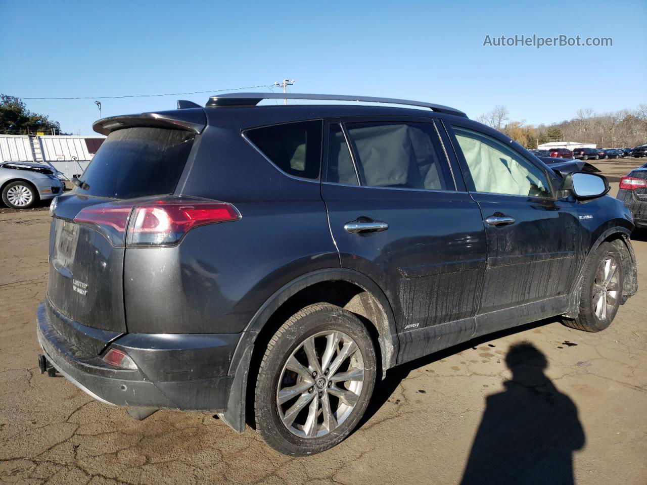 2018 Toyota Rav4 Hv Limited Gray vin: JTMDJREV9JD176451