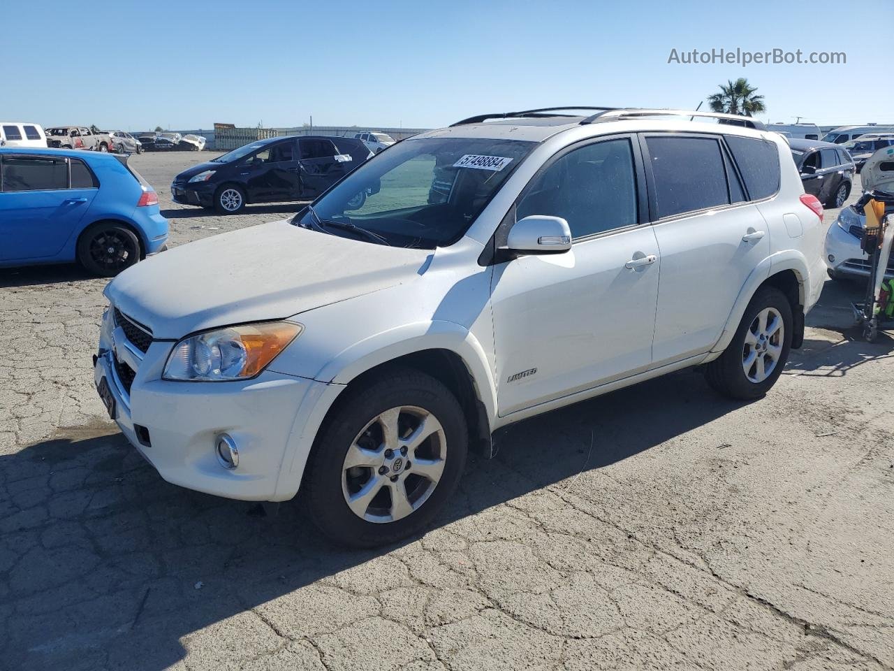 2010 Toyota Rav4 Limited White vin: JTMDK4DV0A5089792