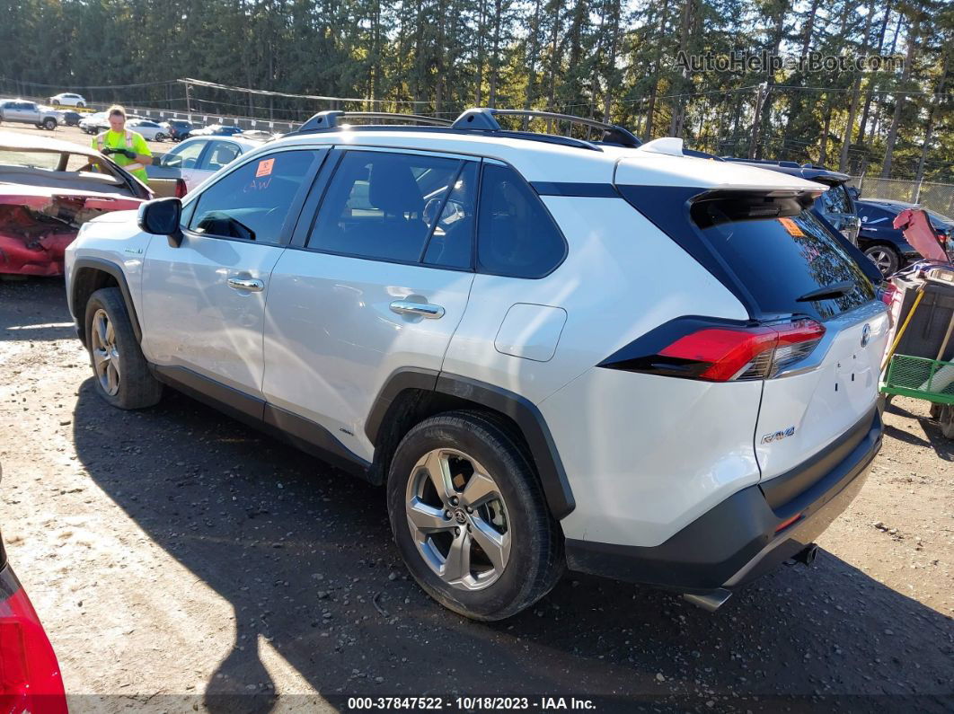 2019 Toyota Rav4 Hybrid Limited White vin: JTMDWRFV0KD519570