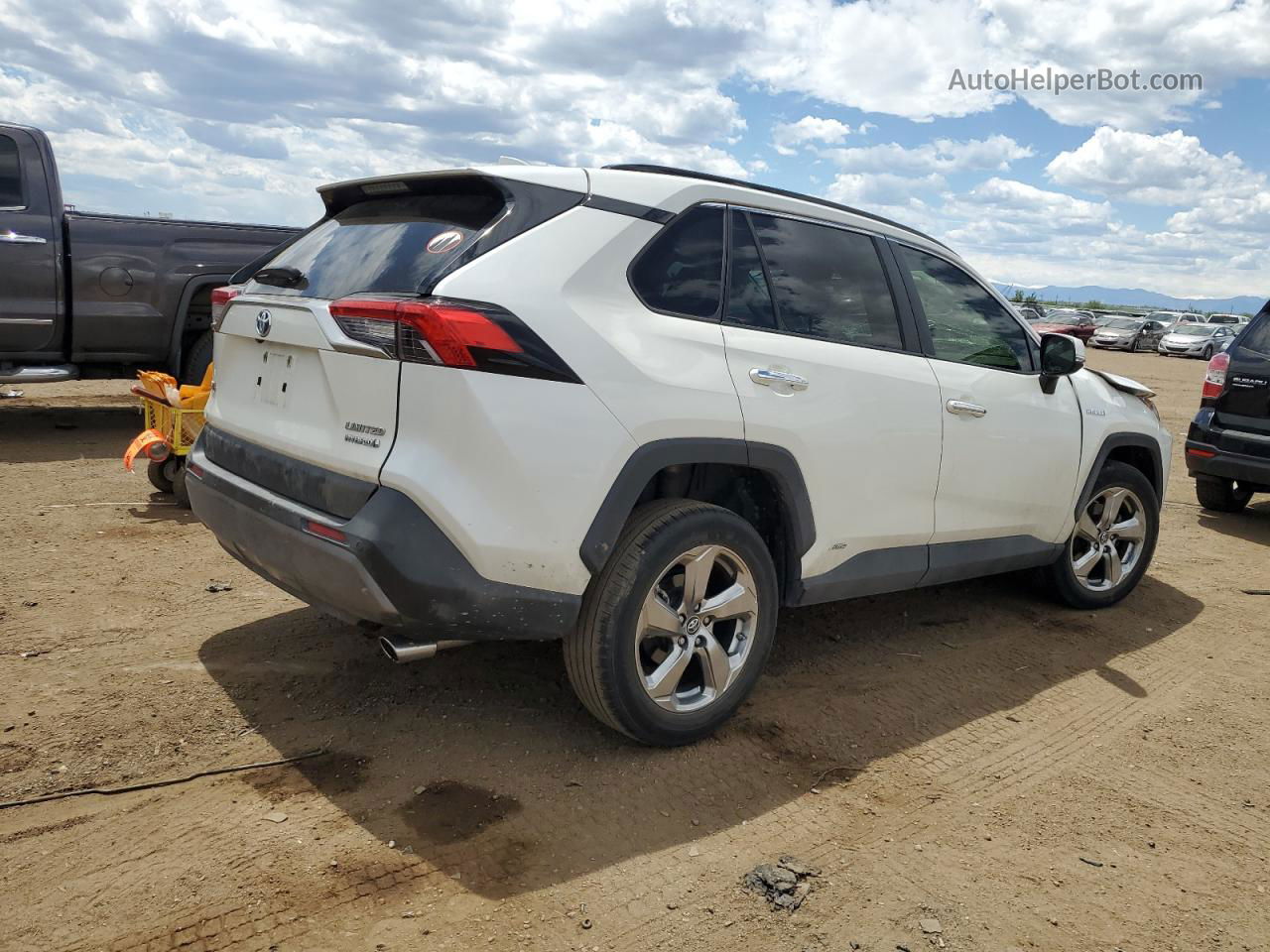 2019 Toyota Rav4 Limited White vin: JTMDWRFV1KD511834