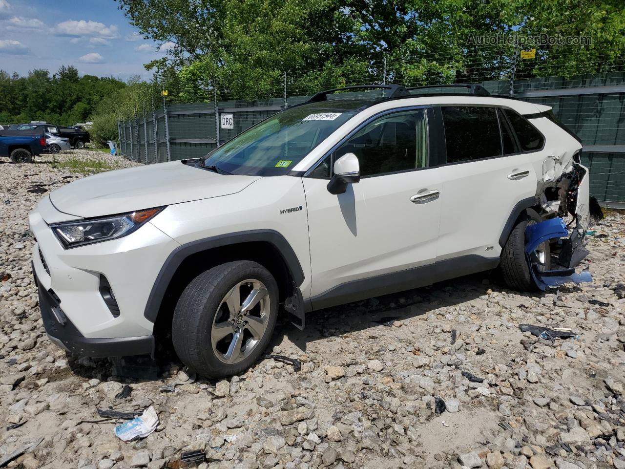 2020 Toyota Rav4 Limited White vin: JTMDWRFV1LD529767