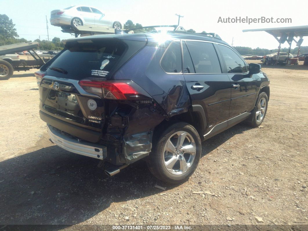 2019 Toyota Rav4 Hybrid Limited Blue vin: JTMDWRFV9KD031167