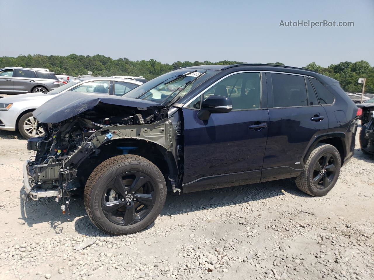 2019 Toyota Rav4 Xse Blue vin: JTMEWRFV1KD508890