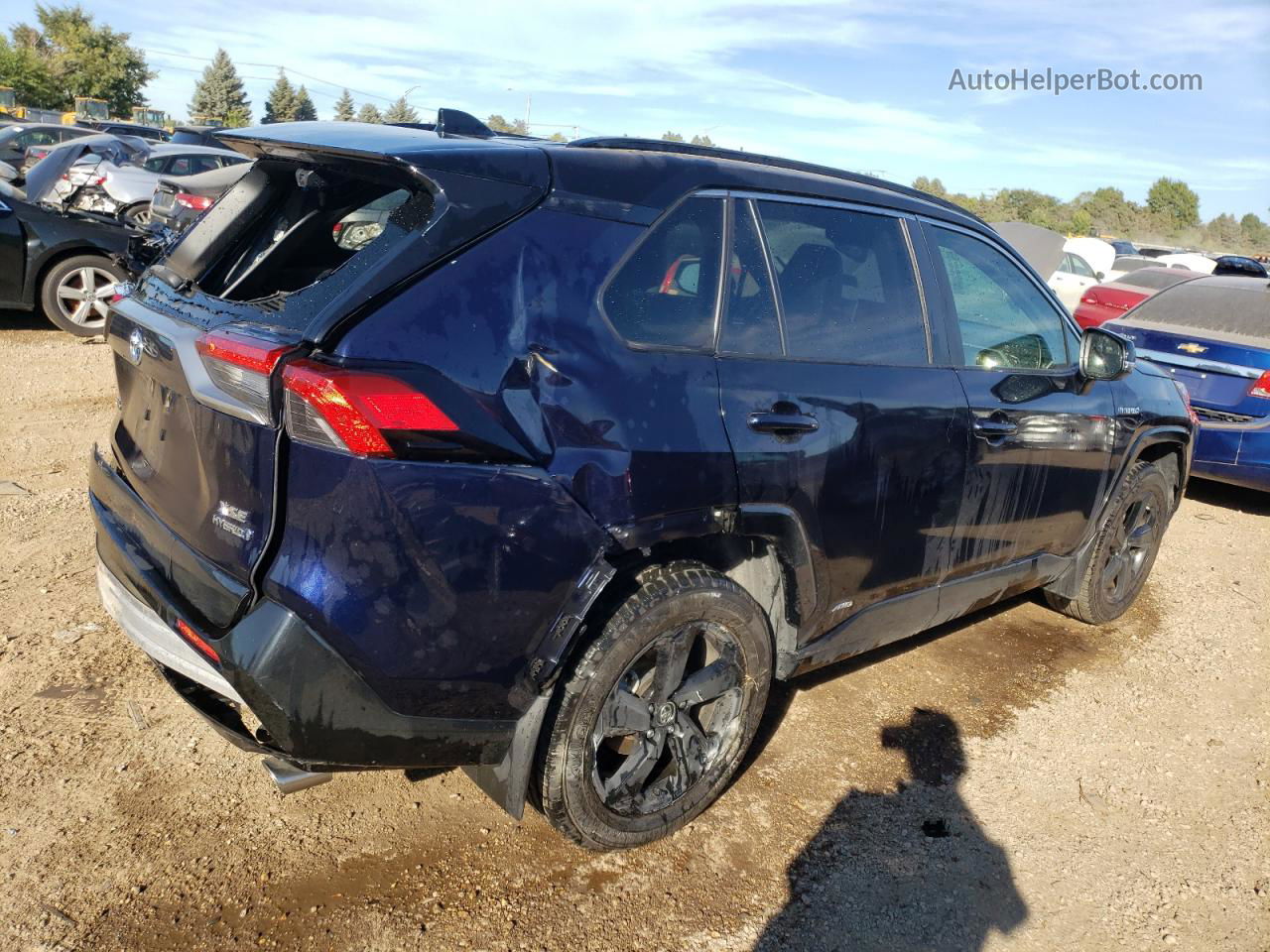 2019 Toyota Rav4 Xse Синий vin: JTMEWRFV1KJ010593