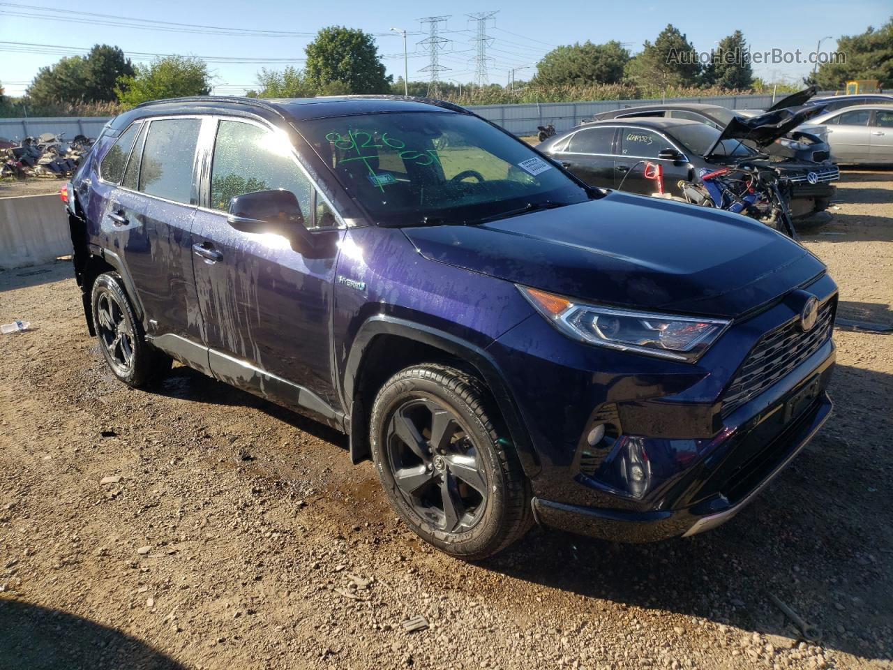 2019 Toyota Rav4 Xse Blue vin: JTMEWRFV1KJ010593