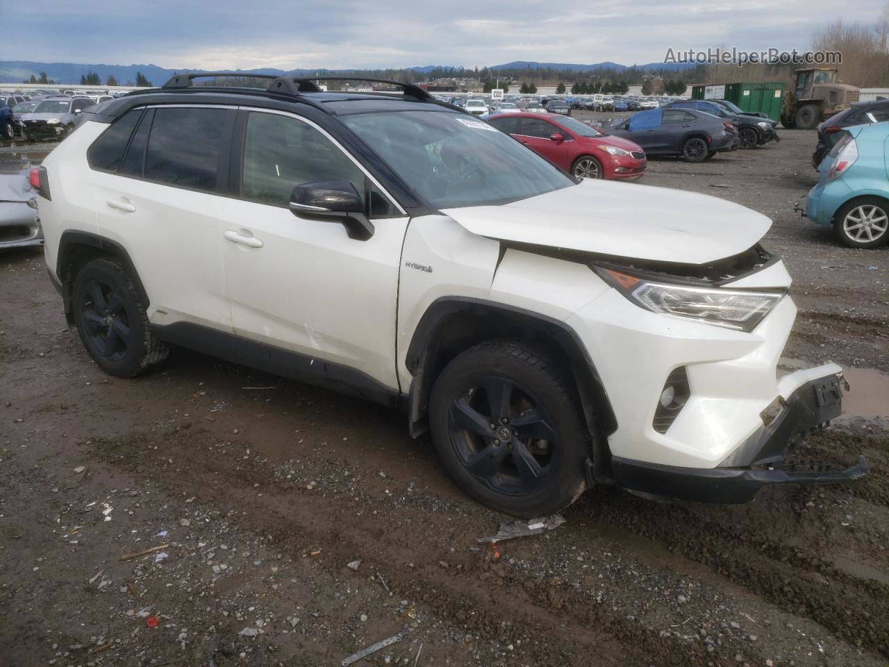 2019 Toyota Rav4 Xse White vin: JTMEWRFV2KD506016