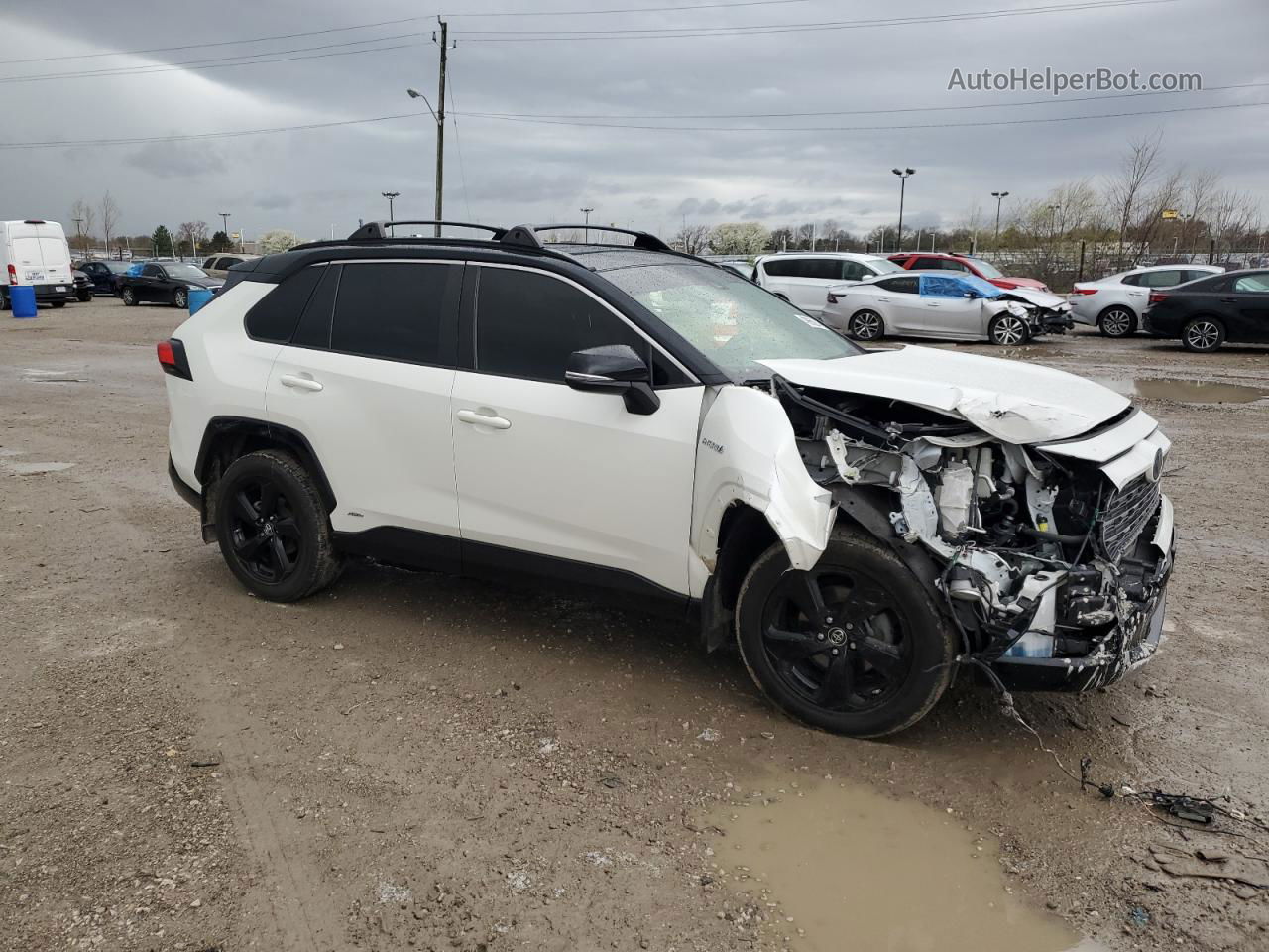 2019 Toyota Rav4 Xse White vin: JTMEWRFV2KJ001689