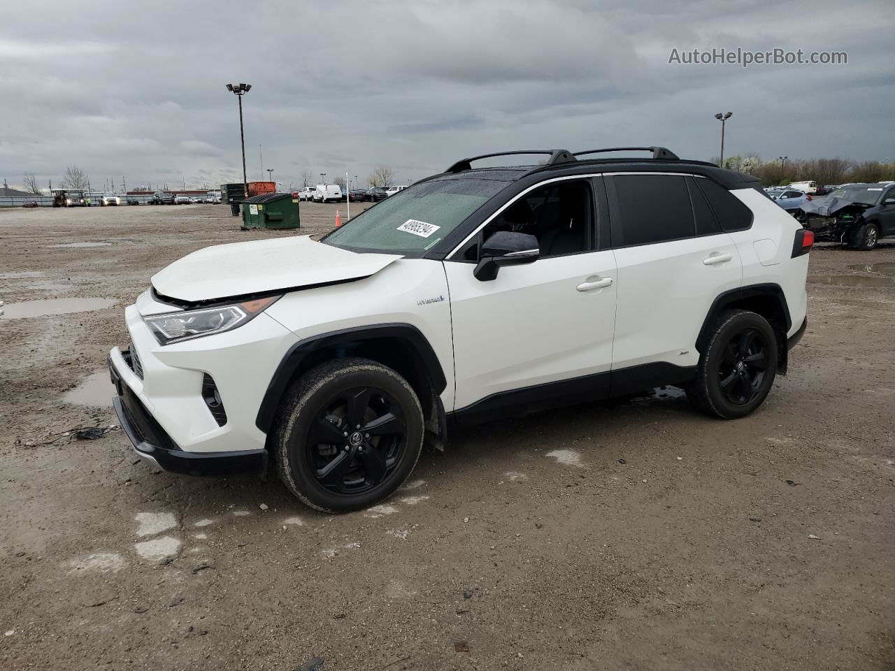 2019 Toyota Rav4 Xse White vin: JTMEWRFV2KJ001689