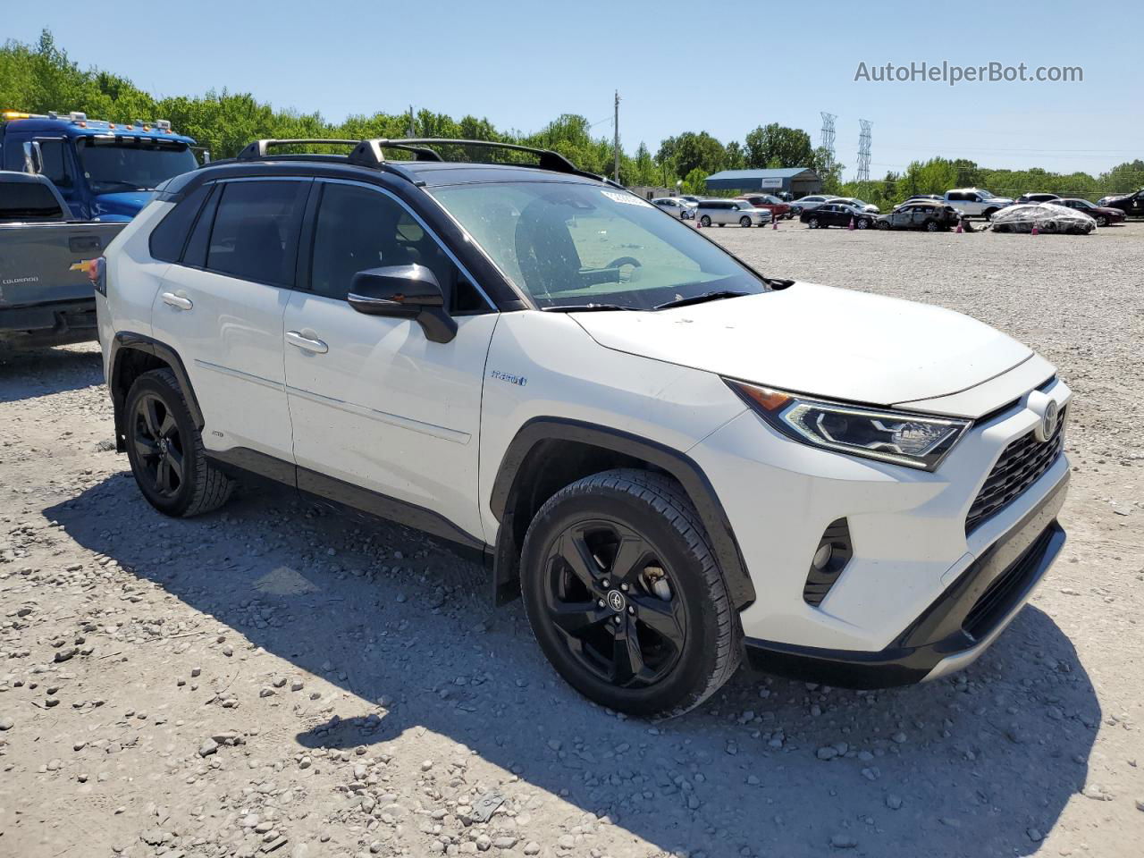 2019 Toyota Rav4 Xse White vin: JTMEWRFV9KJ003603