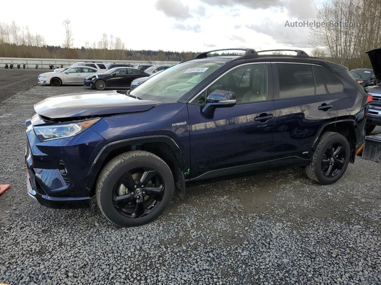 2019 Toyota Rav4 Xse Blue vin: JTMEWRFV9KJ018361