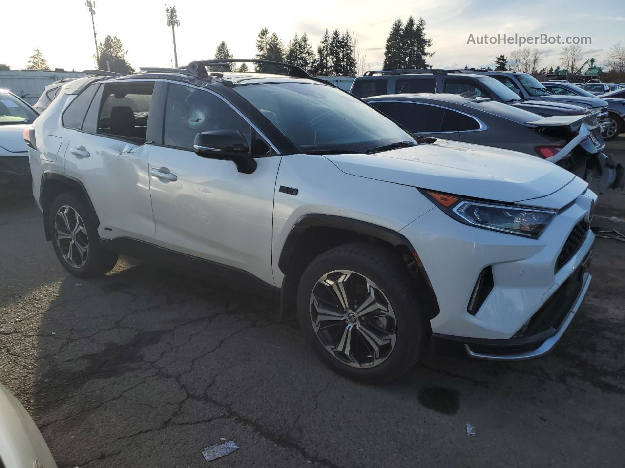 2021 Toyota Rav4 Prime Xse White vin: JTMFB3FV6MD041353