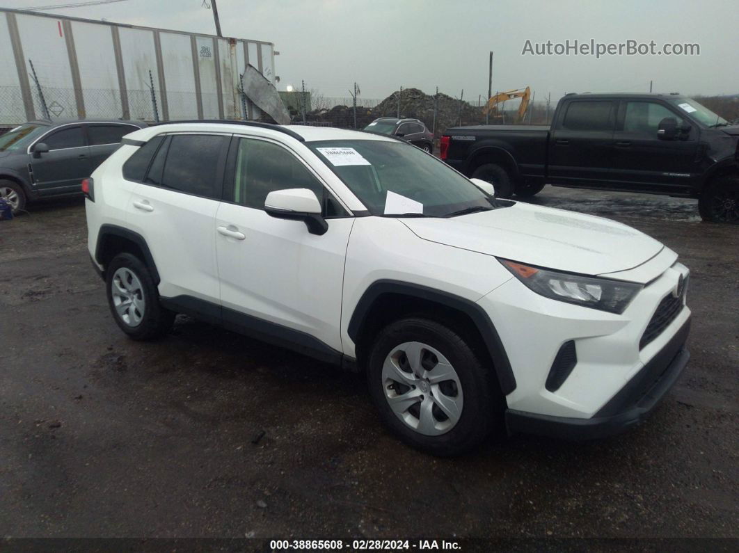 2019 Toyota Rav4 Le White vin: JTMG1RFV2KD504015